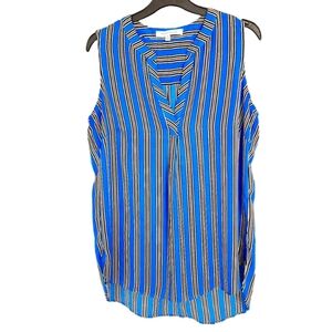 Rose &‎ Olive Multicolor Stripe Blouse Women's Medium